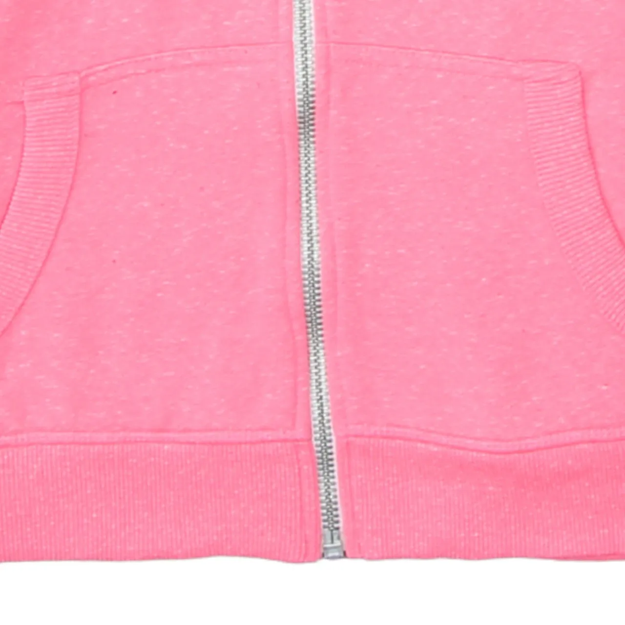 Superdry Bright Pink Zip Hoodie Women’s Large Embroidered Chest Logo Split Pockets Fleece Top sold by Vintage Club product image thumbnail 4