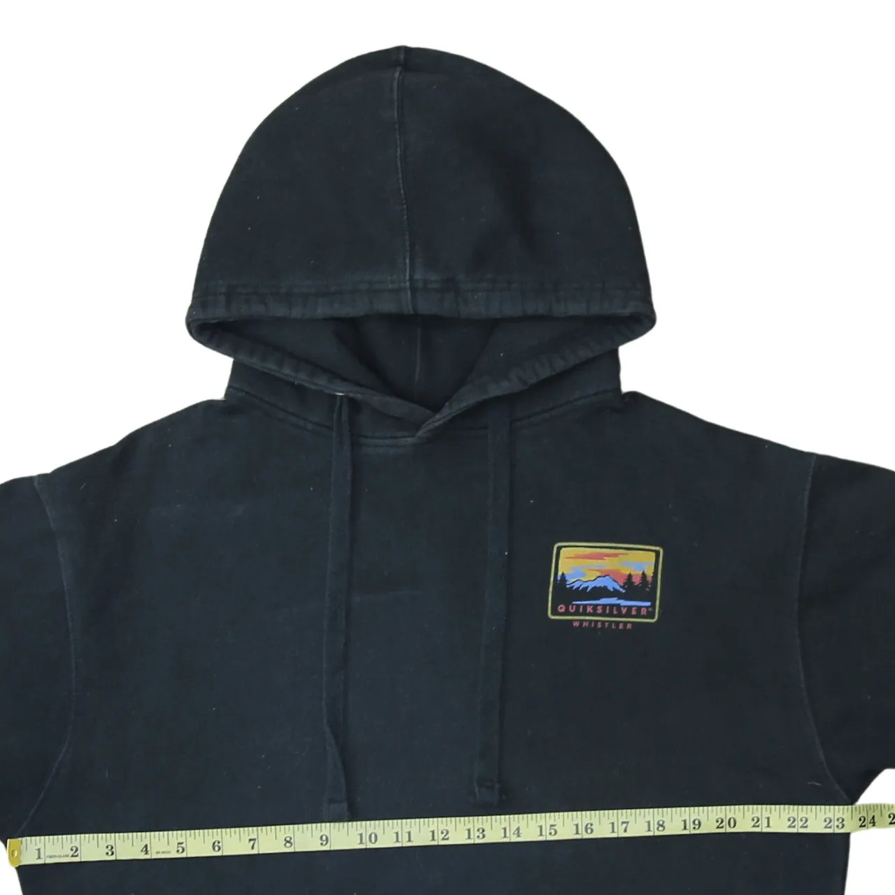 Quicksilver 90's Drawstring Pockets Pullover Hoodie Medium Black sold by Vintage Club product image thumbnail 5