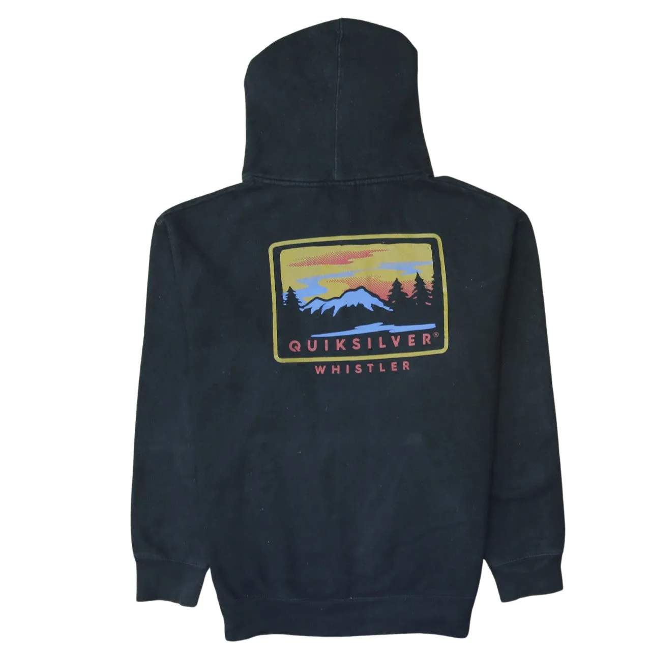 Quicksilver 90's Drawstring Pockets Pullover Hoodie Medium Black sold by Vintage Club product image thumbnail 2