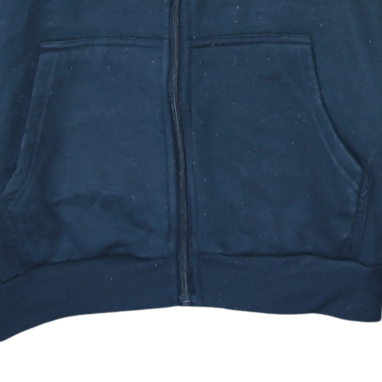 Lee Cooper Navy Blue Zip Hoodie Women’s Large Embroidered Chest Logo Split Pockets Fleece Top sold by Vintage Club product image thumbnail 4