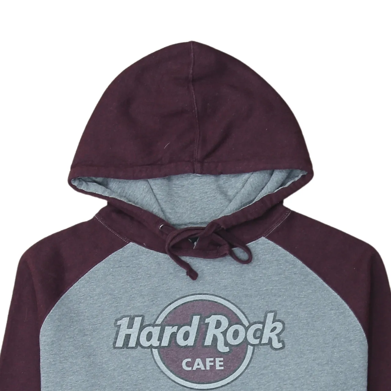 Hard Rock Cafe 90's Spellout Pullover Hoodie Medium Burgundy Red sold by Vintage Club product image thumbnail 3