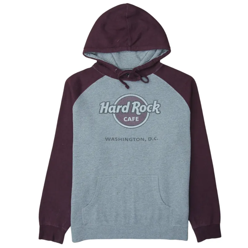 Hard Rock Cafe 90's Spellout Pullover Hoodie Medium Burgundy Red sold by Vintage Club