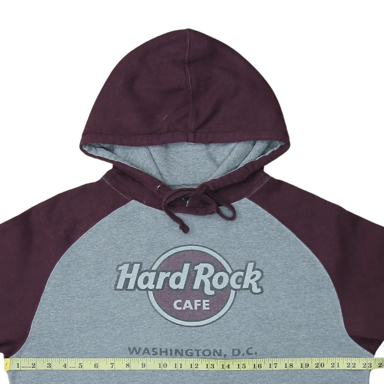 Hard Rock Cafe 90's Spellout Pullover Hoodie Medium Burgundy Red sold by Vintage Club product image thumbnail 5