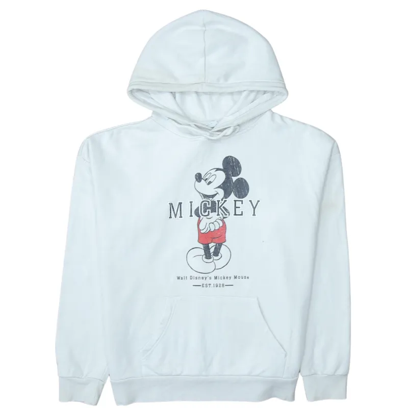 Disney 90's Mickey Mouse Pullover Hoodie Large White sold by Vintage Club