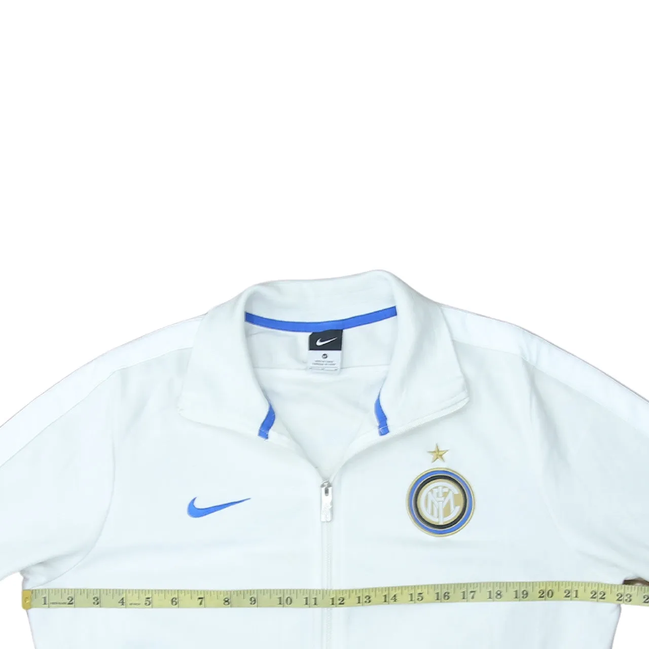 Nike 90's Swoosh Full Zip Up Sweatshirt Medium White sold by Vintage Club product image thumbnail 5