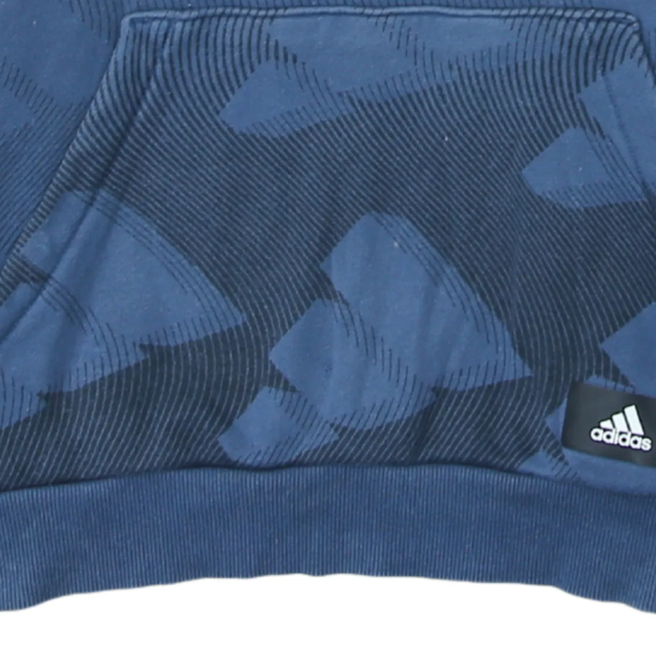 Adidas 90's Drawstring Pockets Pullover Hoodie Large Blue sold by Vintage Club product image thumbnail 4