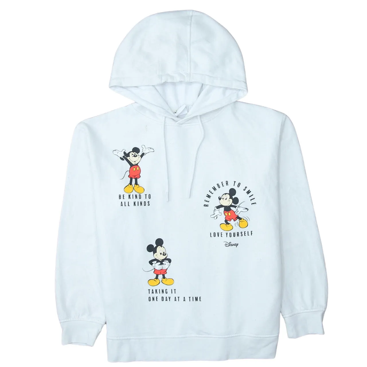 Disney 90's Mickey Mouse Pullover Hoodie Medium White sold by Vintage Club