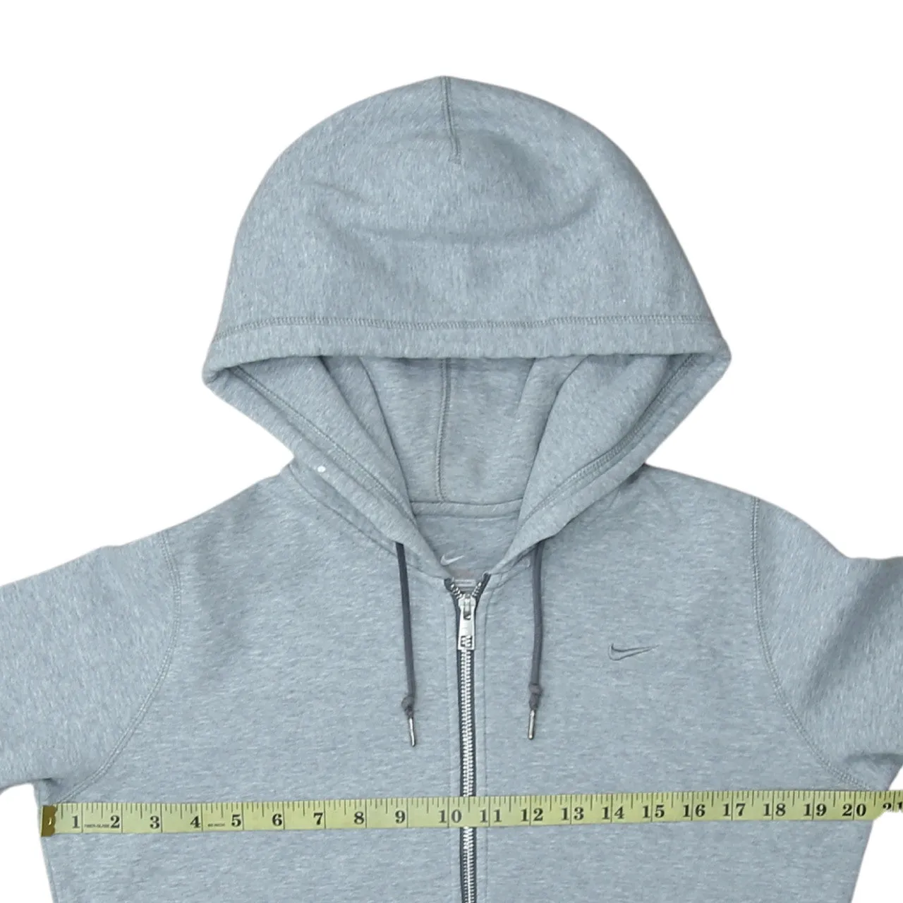 Nike 90's Swoosh Full Zip Up Hoodie Medium Grey sold by Vintage Club product image thumbnail 5