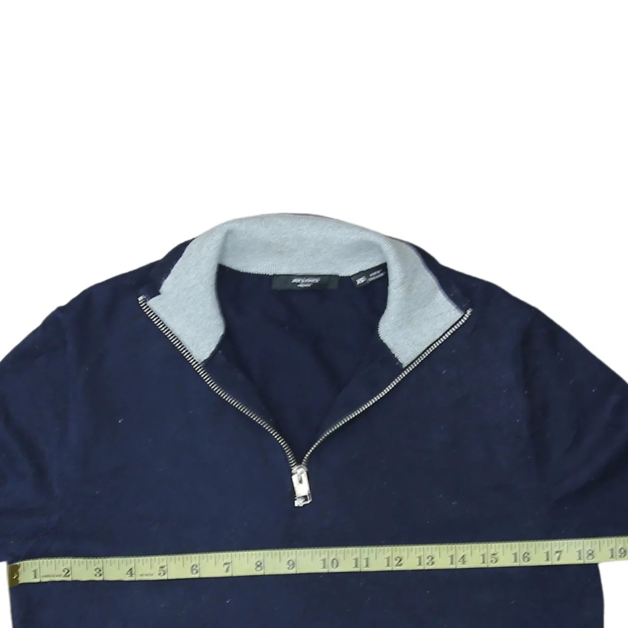 Jack&Jones 90's Plain Quarter Zip Sweatshirt XSmall Navy Blue sold by Vintage Club product image thumbnail 5