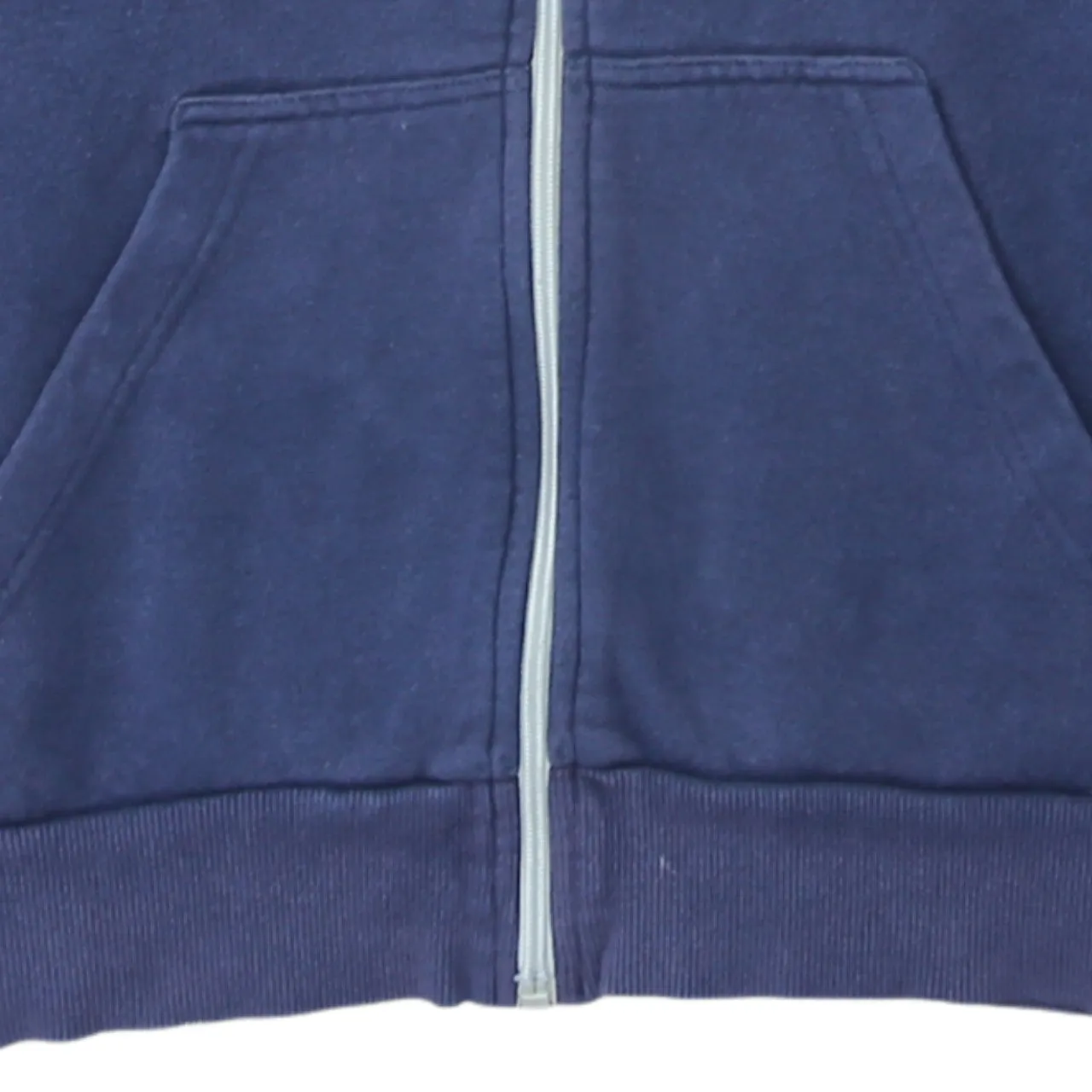 Ellesse Navy Blue Zip Hoodie Women's Large Embroidered Chest Logo Split Pocket Fleece Top sold by Vintage Club product image thumbnail 4