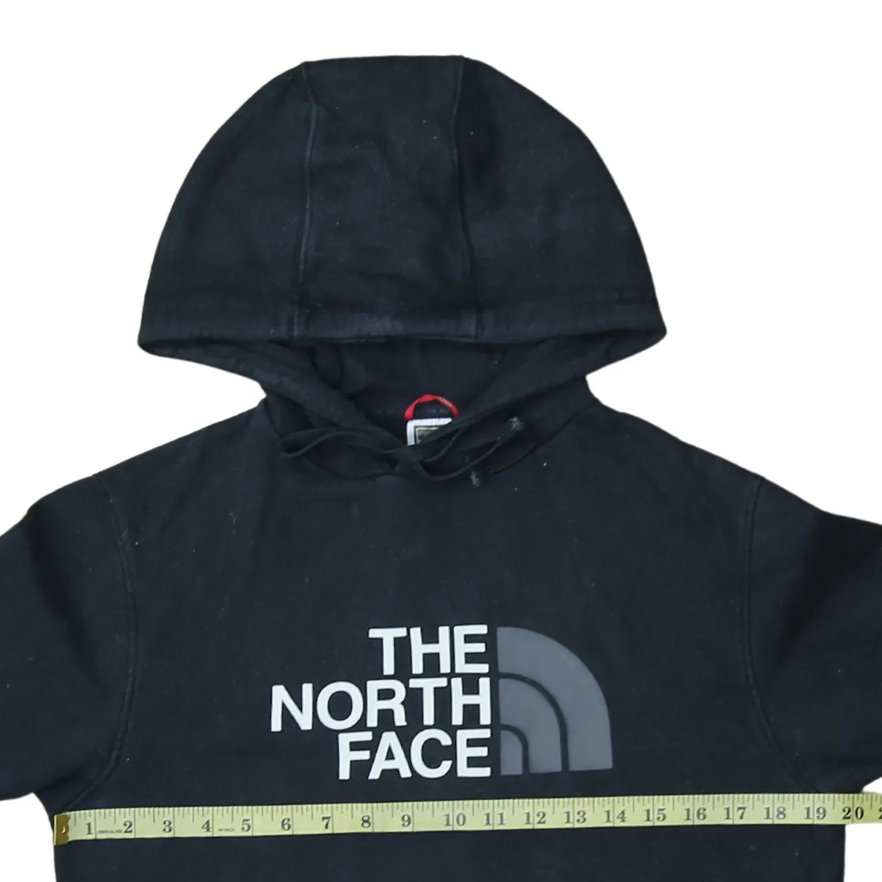 The North Face Black Hoodie Men’s Small Printed Logo Front Pocket Pullover Sweatshirt sold by Vintage Club product image thumbnail 5