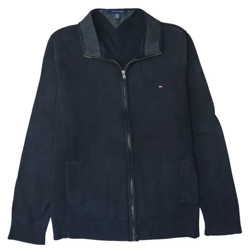 Tommy Hilfiger 90's Lightweight Full Zip Up Sweatshirt XXLarge (2XL) Black made by Tommy Hilfiger