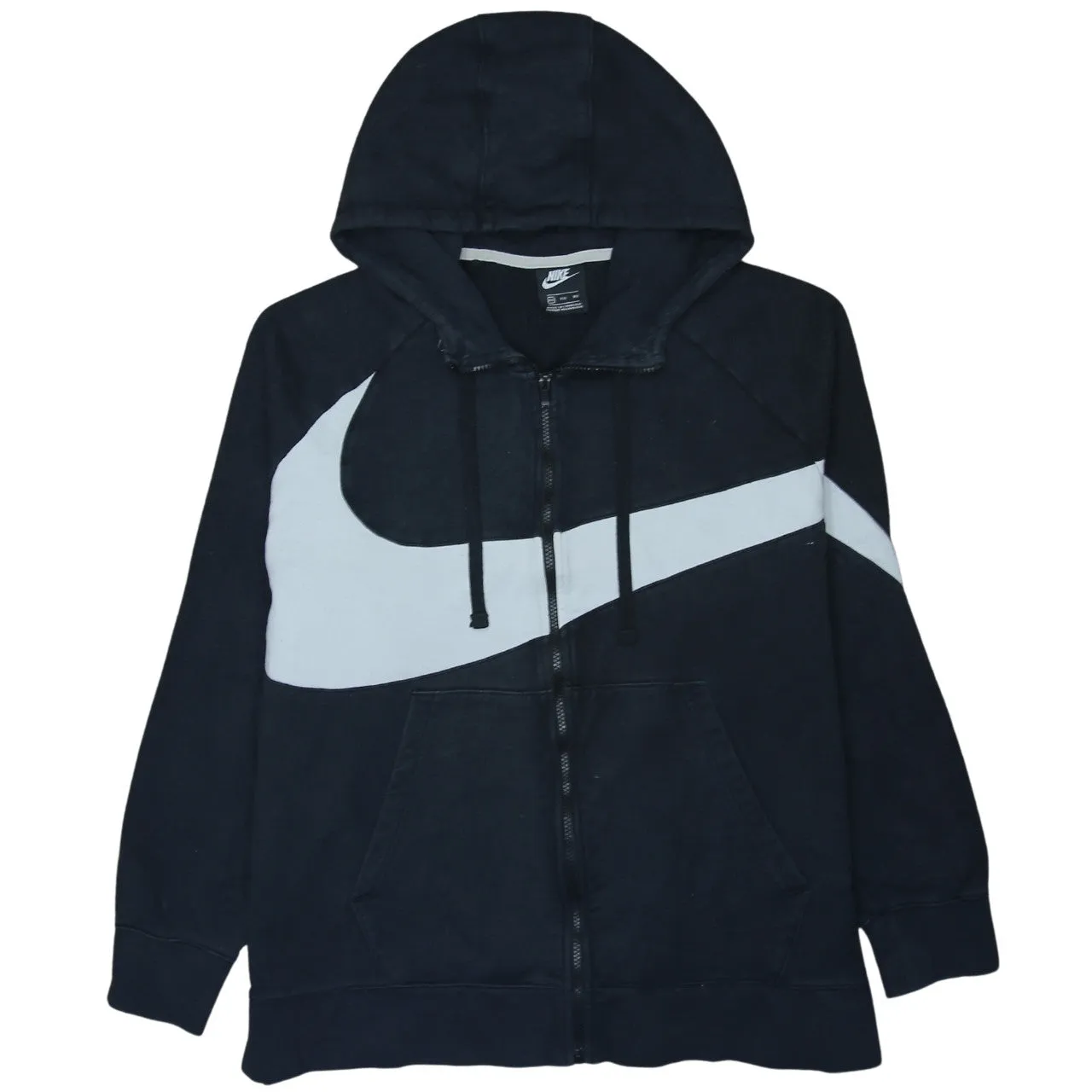 Nike 90's Plain Full Zip Up Hoodie XXLarge (2XL) Black sold by Vintage Club