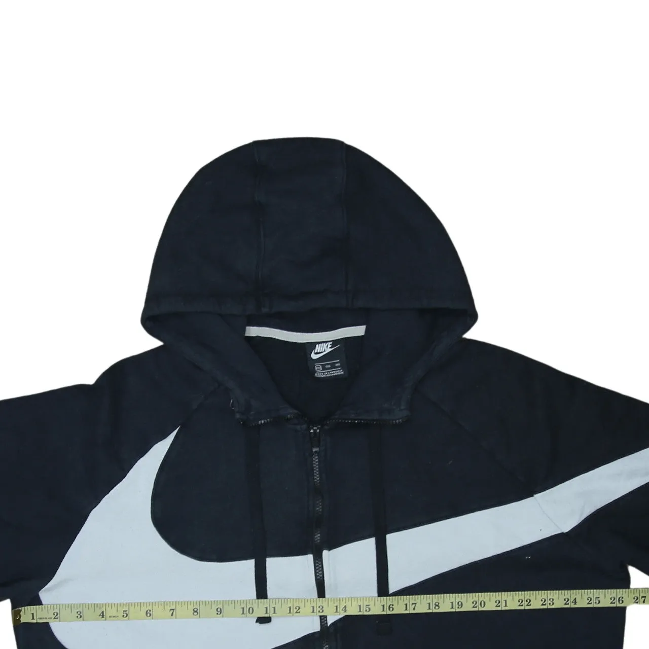 Nike 90's Plain Full Zip Up Hoodie XXLarge (2XL) Black sold by Vintage Club product image thumbnail 5