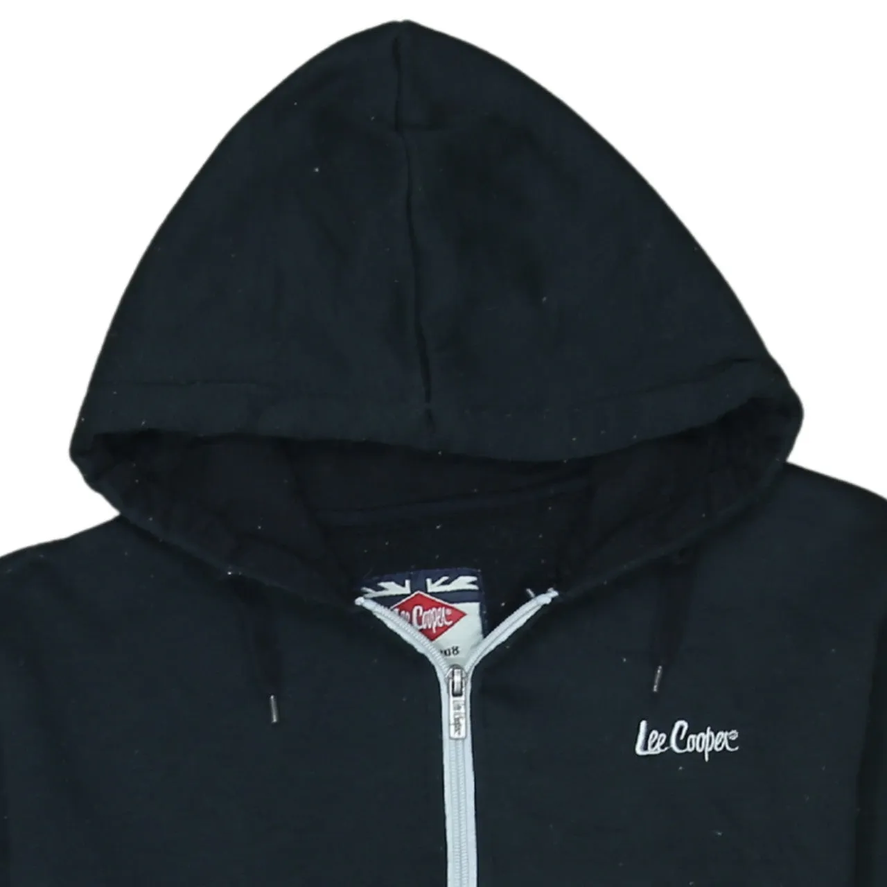 Lee Cooper Black Zip Hoodie Women’s XLarge Embroidered Chest Logo Split Pouch Pocket Sweatshirt sold by Vintage Club product image thumbnail 3
