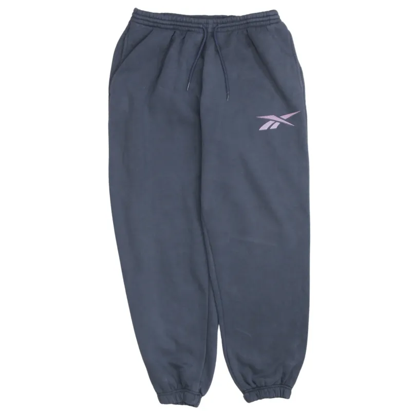 Reebok Navy Joggers Women’s Large Embroidered Logo Elastic Waist Cuffed Sweatpants made by Reebok