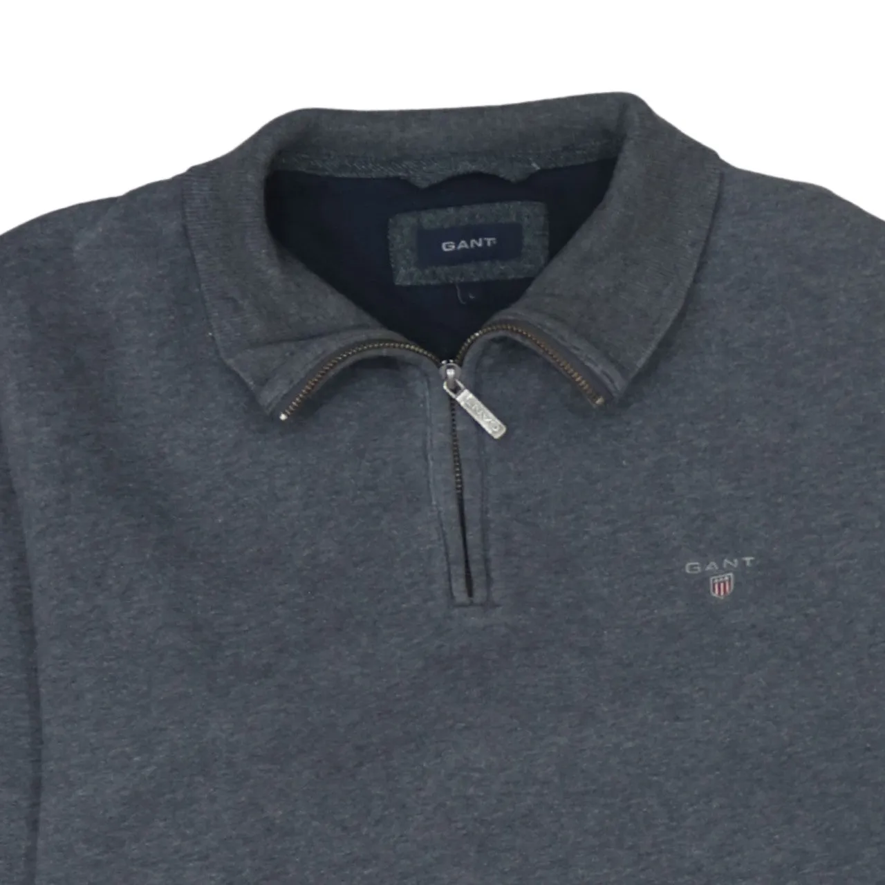 GANT 90's Lightweight Quarter Zip Sweatshirt Large Grey sold by Vintage Club product image thumbnail 3