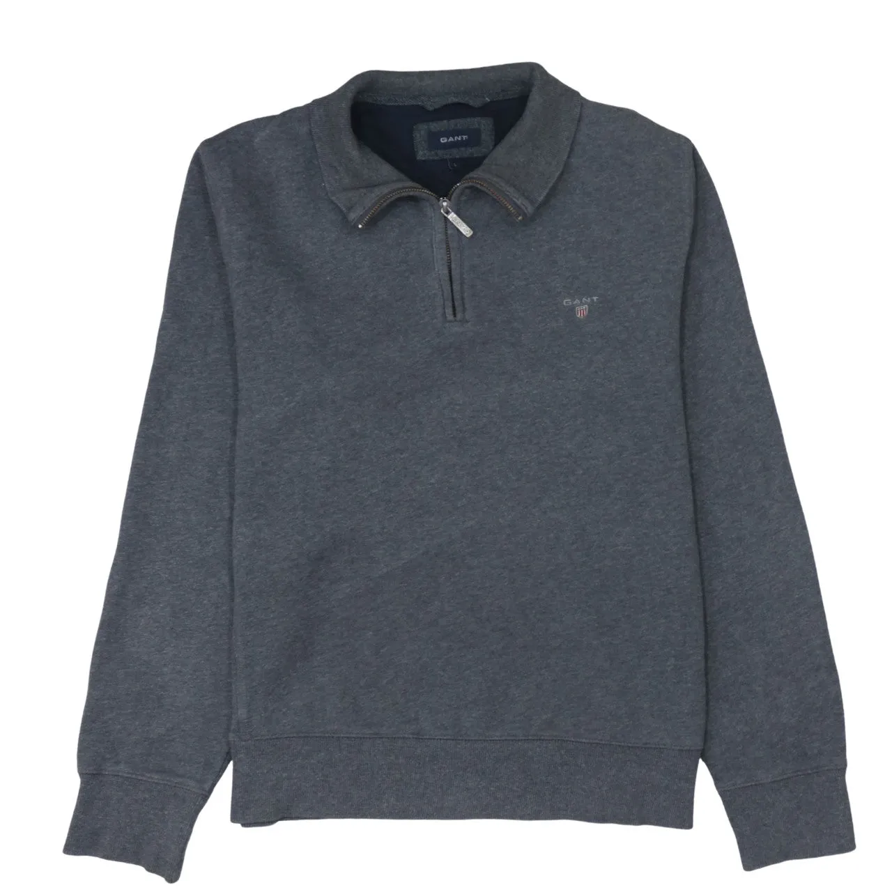 GANT 90's Lightweight Quarter Zip Sweatshirt Large Grey sold by Vintage Club