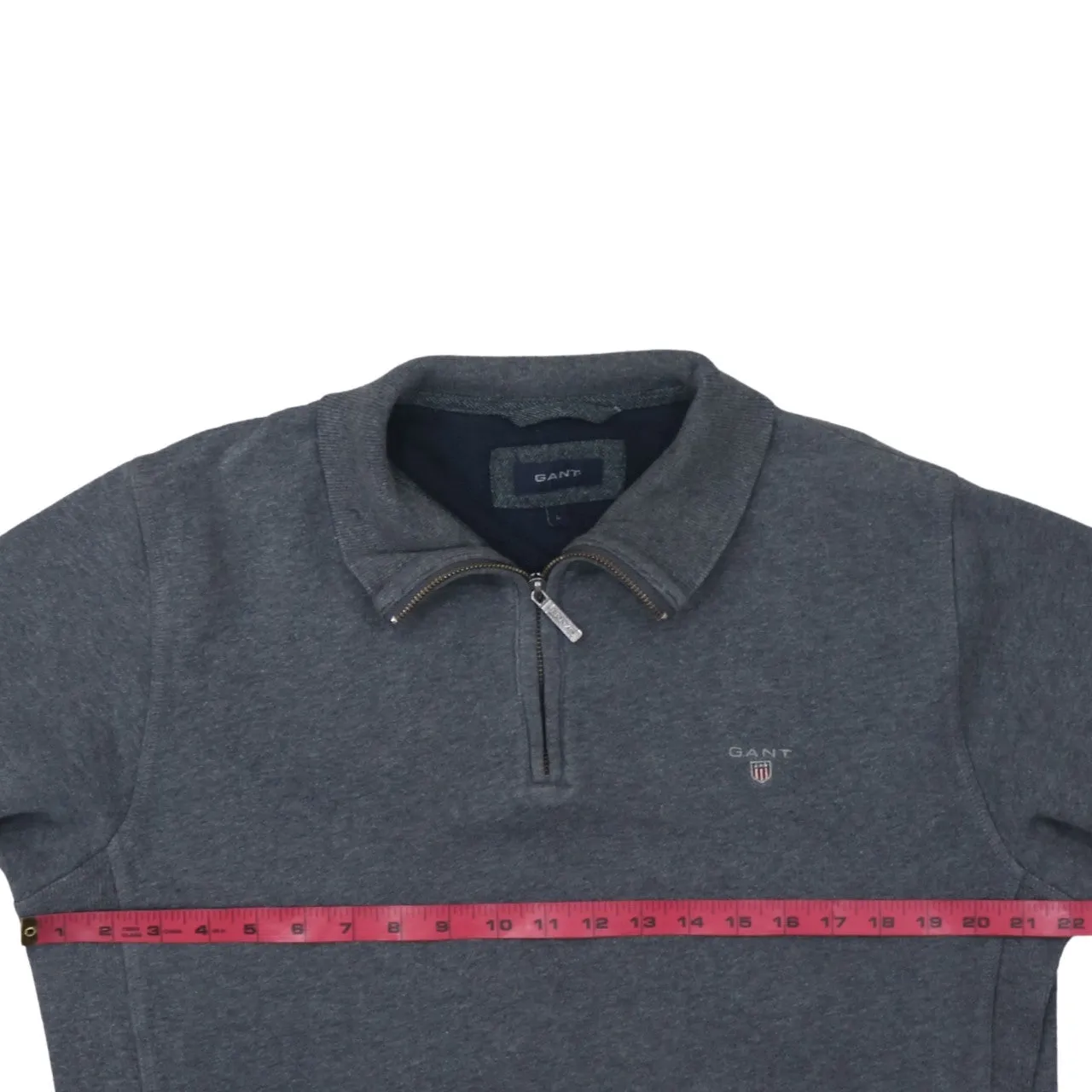 GANT 90's Lightweight Quarter Zip Sweatshirt Large Grey sold by Vintage Club product image thumbnail 5