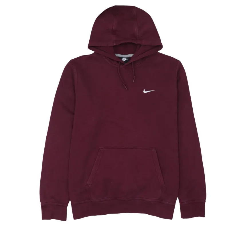 Nike 90's Swoosh Pullover Hoodie XLarge Burgundy Red made by Nike
