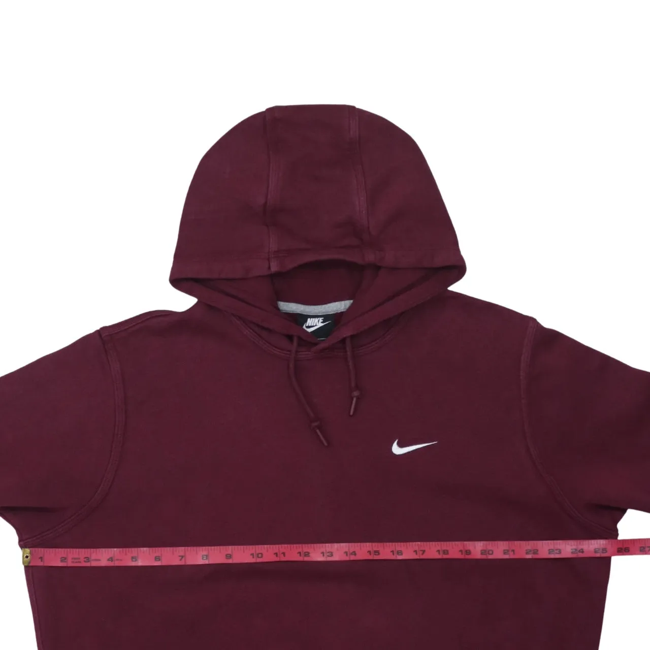Nike 90's Swoosh Pullover Hoodie XLarge Burgundy Red sold by Vintage Club product image thumbnail 5
