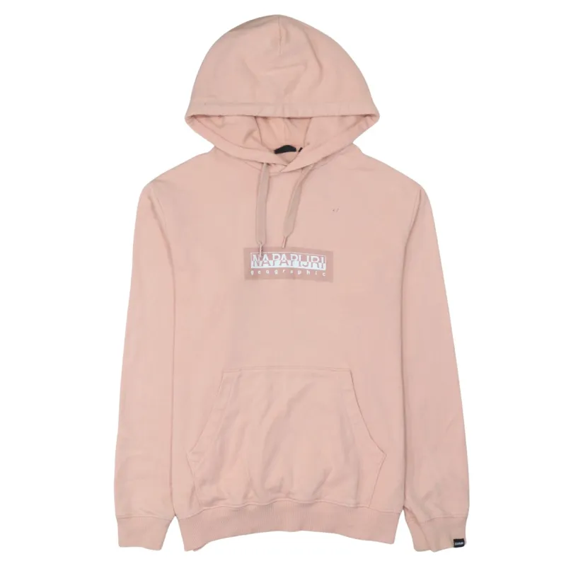 Napapijri 90's Spellout Pullover Hoodie Small Pink made by Napapijri