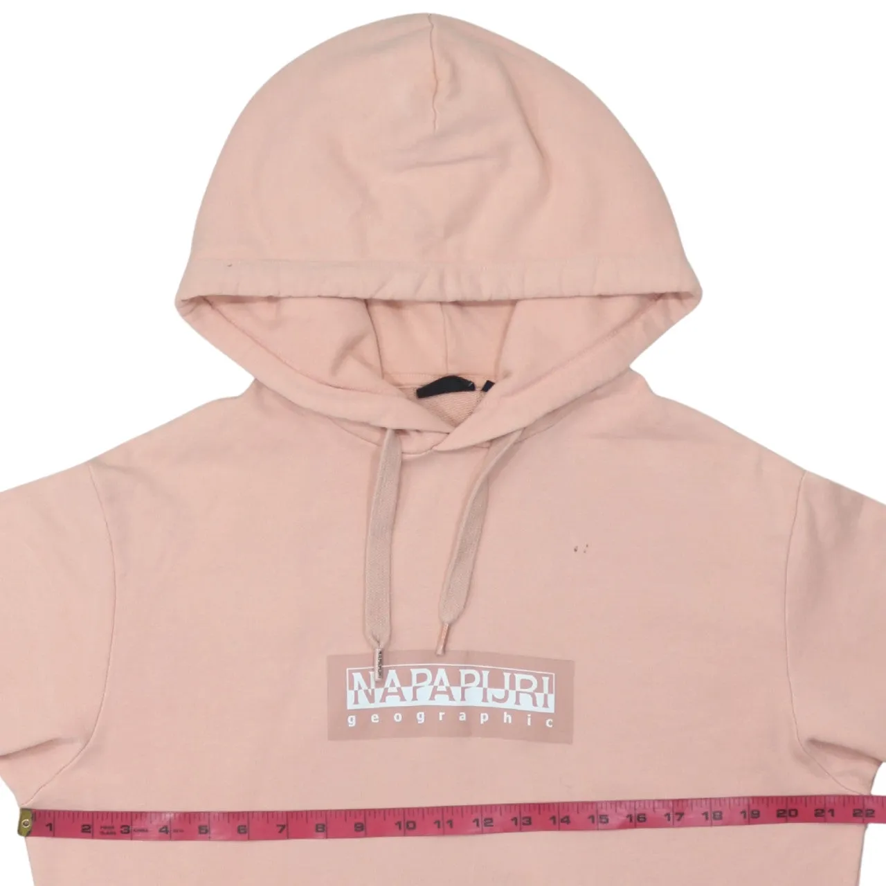 Napapijri 90's Spellout Pullover Hoodie Small Pink sold by Vintage Club product image thumbnail 5