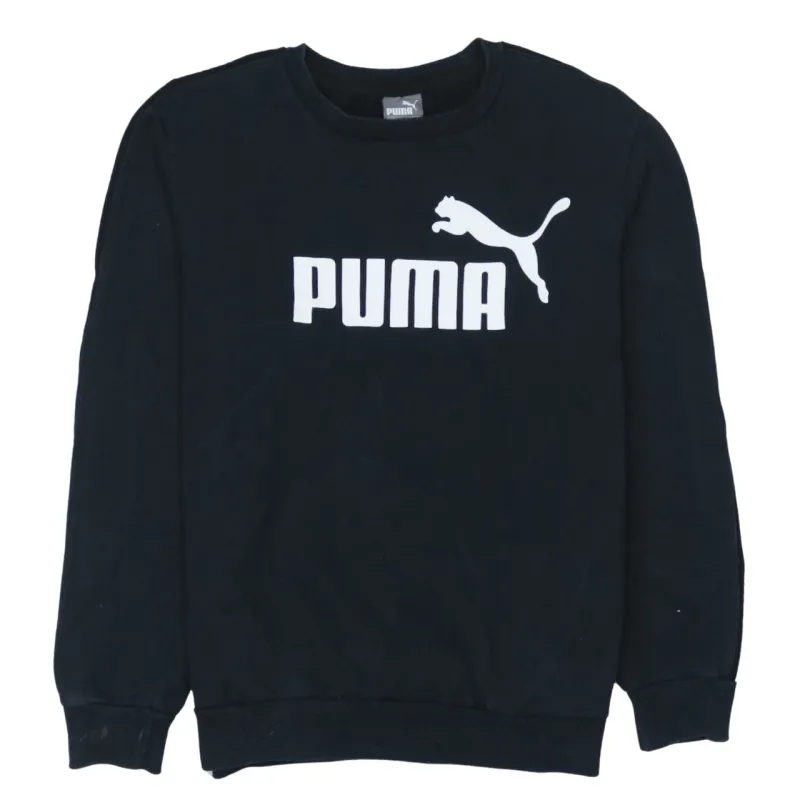 Puma 90's Spellout Crew Neck Sweatshirt Small Black sold by Vintage Club