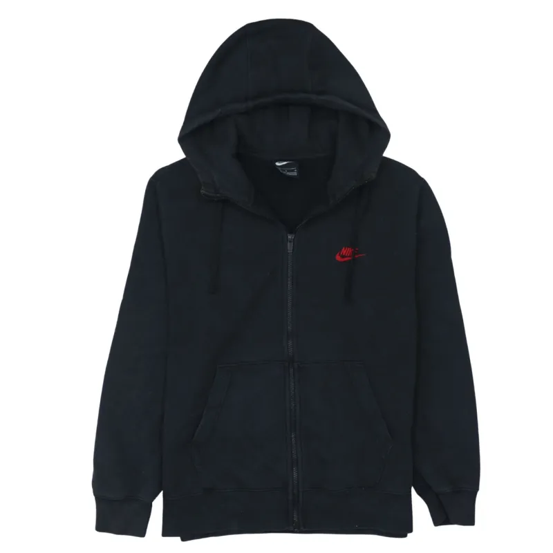 Nike 90's Swoosh Full Zip Up Hoodie Medium Black made by Nike