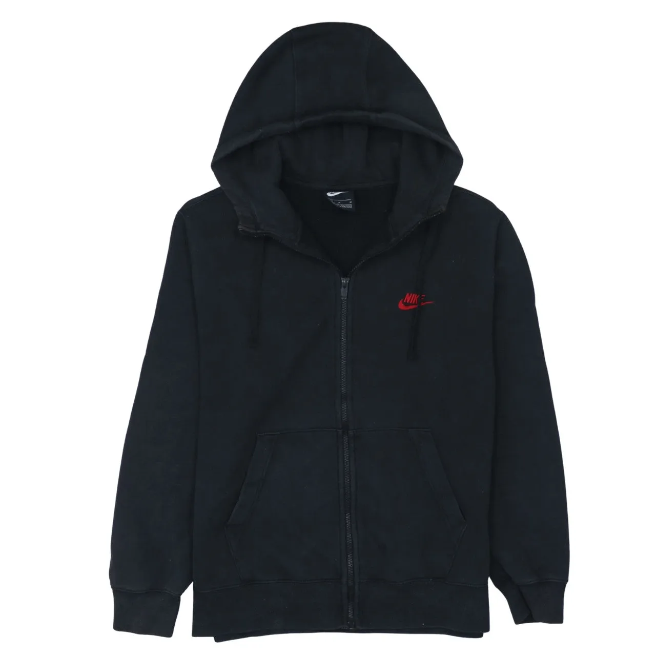 Nike 90's Swoosh Full Zip Up Hoodie Medium Black sold by Vintage Club