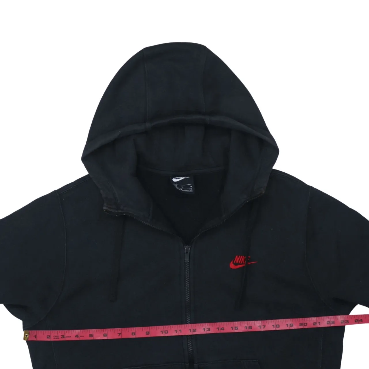 Nike 90's Swoosh Full Zip Up Hoodie Medium Black sold by Vintage Club product image thumbnail 5