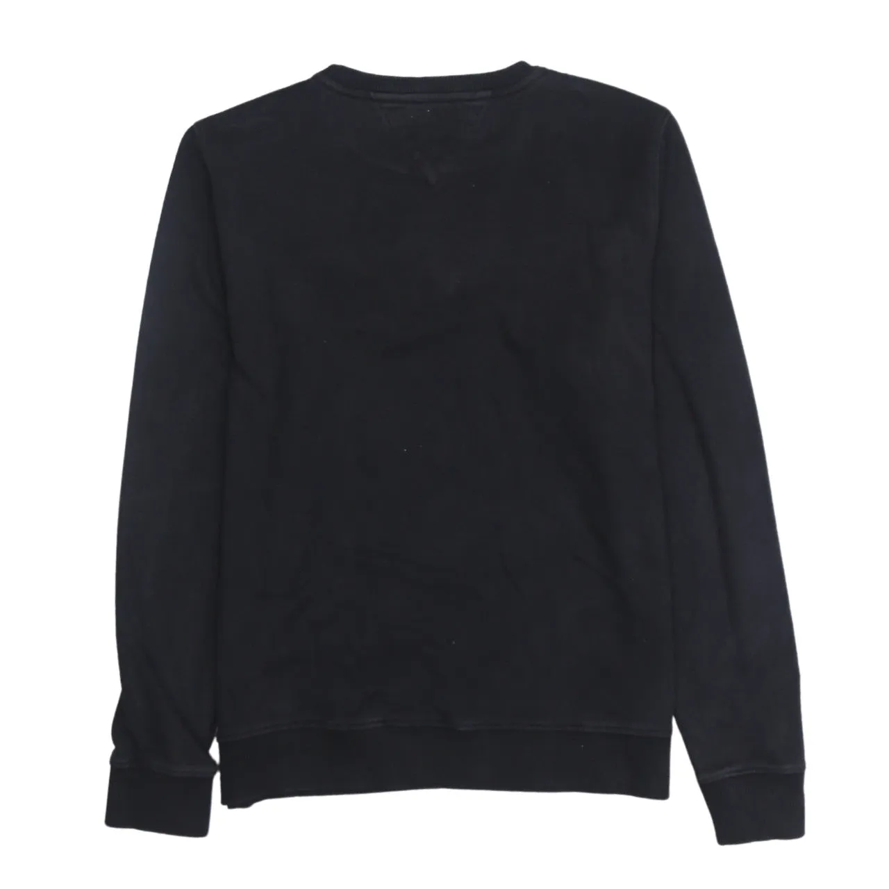 Tommy Hilfiger Black Sweatshirt Women’s Small Embroidered Chest Logo Crewneck Pullover Top sold by Vintage Club product image thumbnail 2