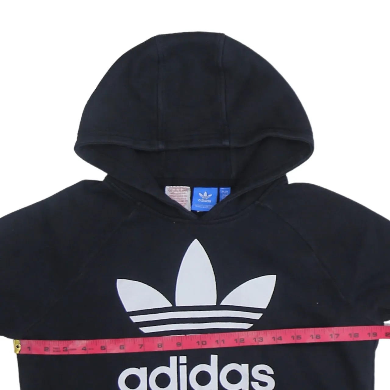 Adidas 90's Spellout Pullover Hoodie Large Black sold by Vintage Club product image thumbnail 5