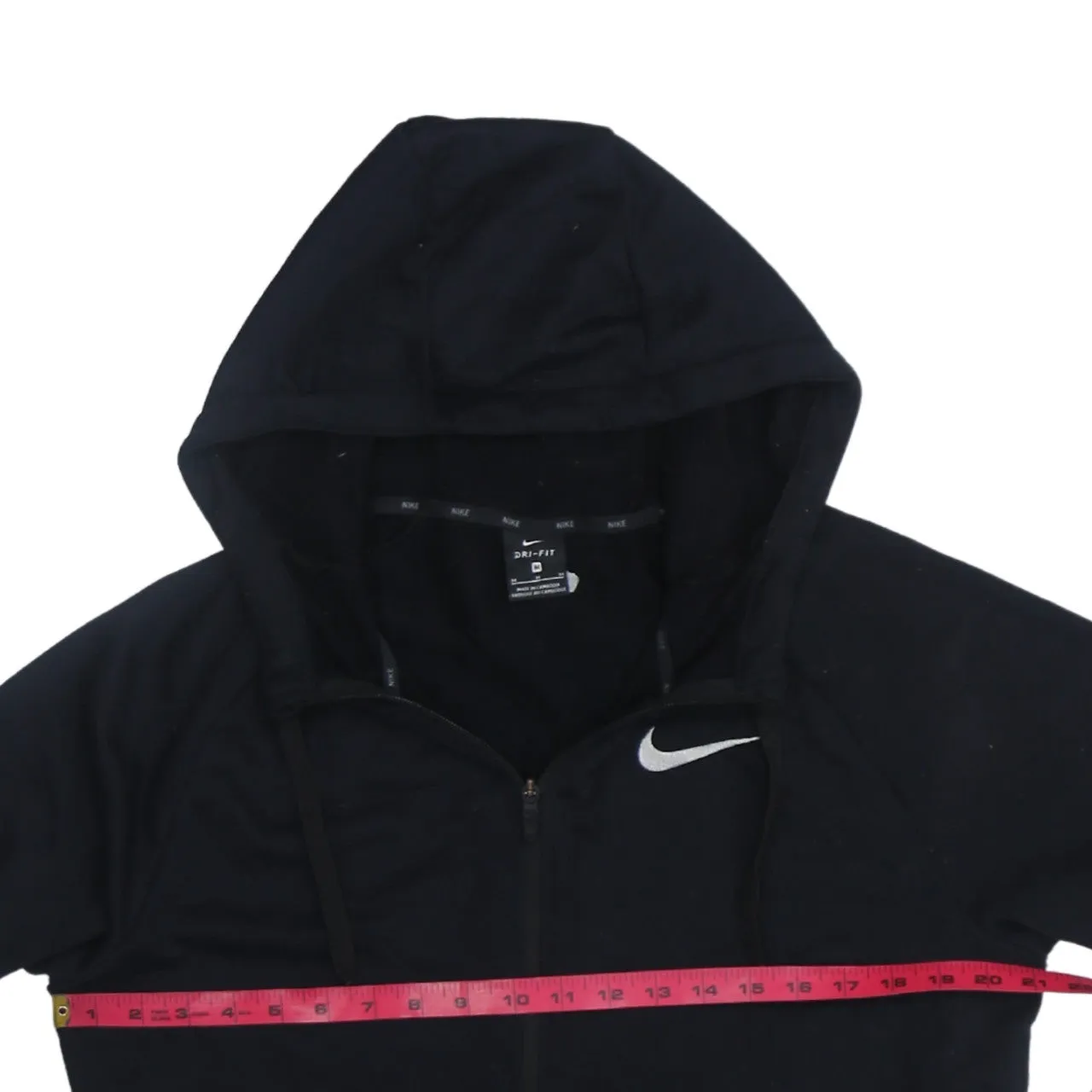Nike 90's Swoosh Full Zip Up Hoodie Medium Black sold by Vintage Club product image thumbnail 5