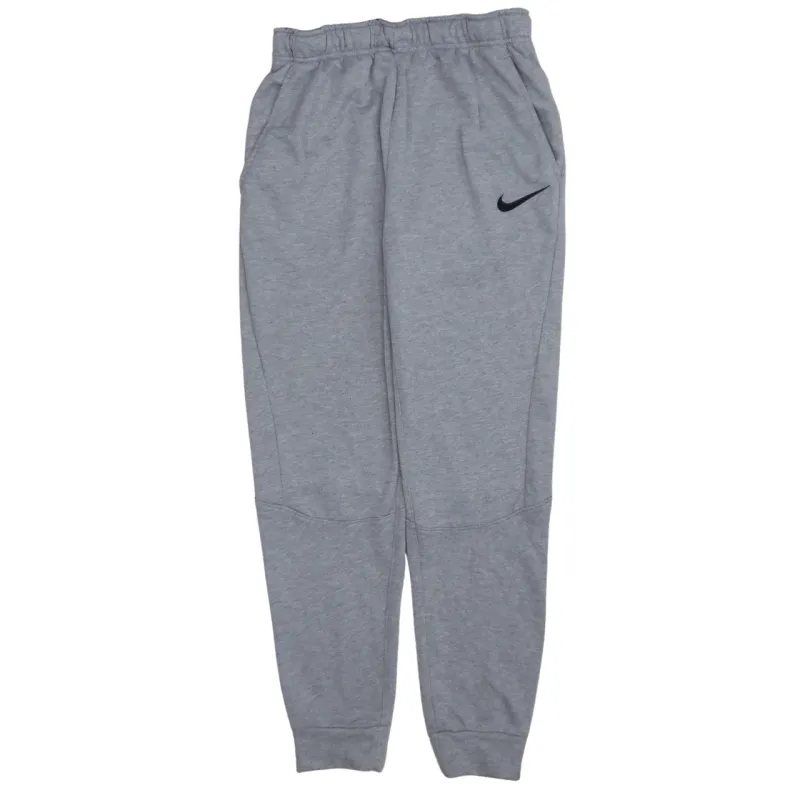 Nike Grey Joggers Sweatpants Men's Small Black Swoosh Logo Elastic Waist Cuffed Legs sold by Vintage Club