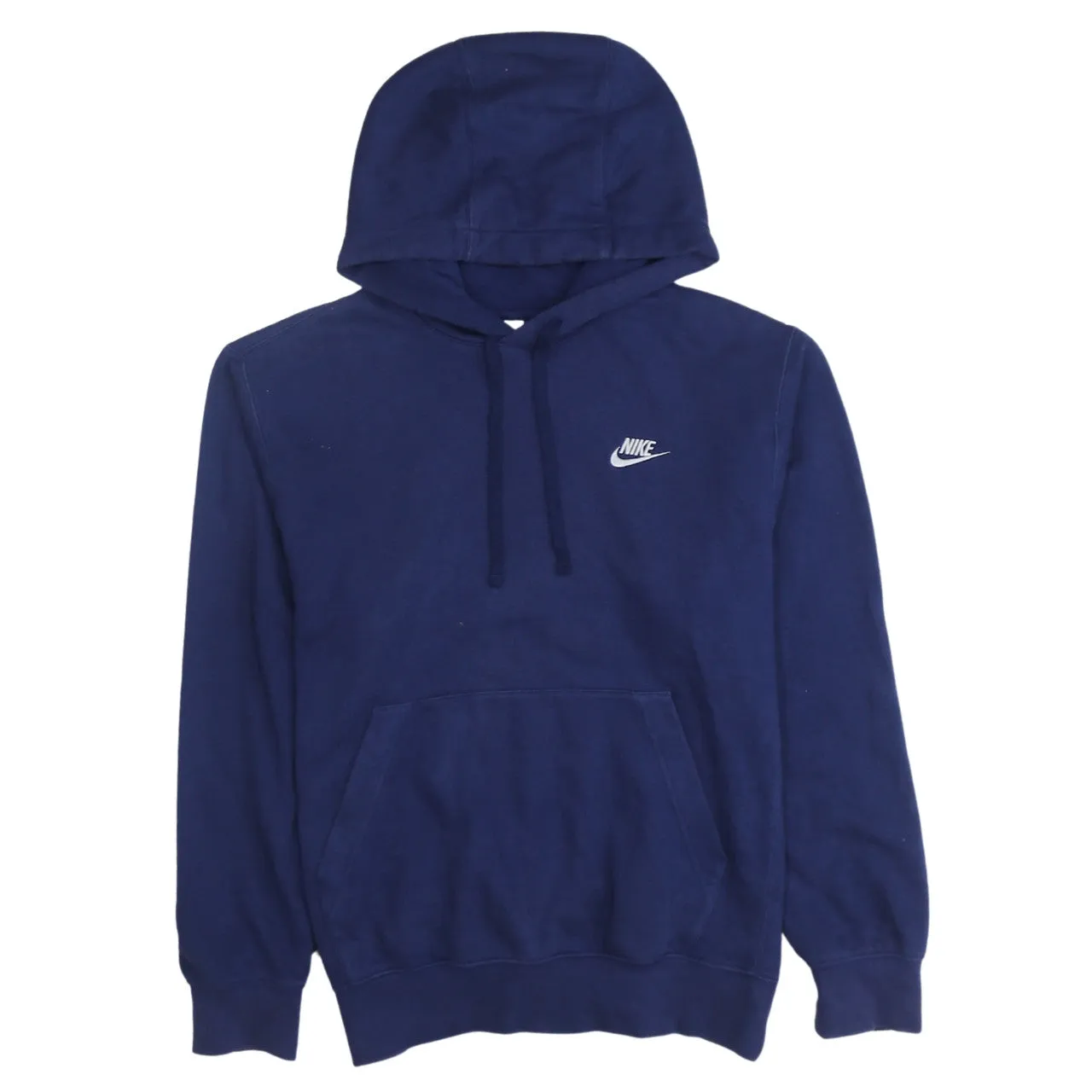 Nike 90's Swoosh Pullover Hoodie Small Navy Blue sold by Vintage Club