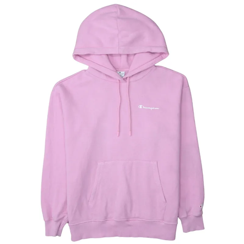 Champion 90's Drawstring Pockets Pullover Hoodie Large Pink sold by Vintage Club