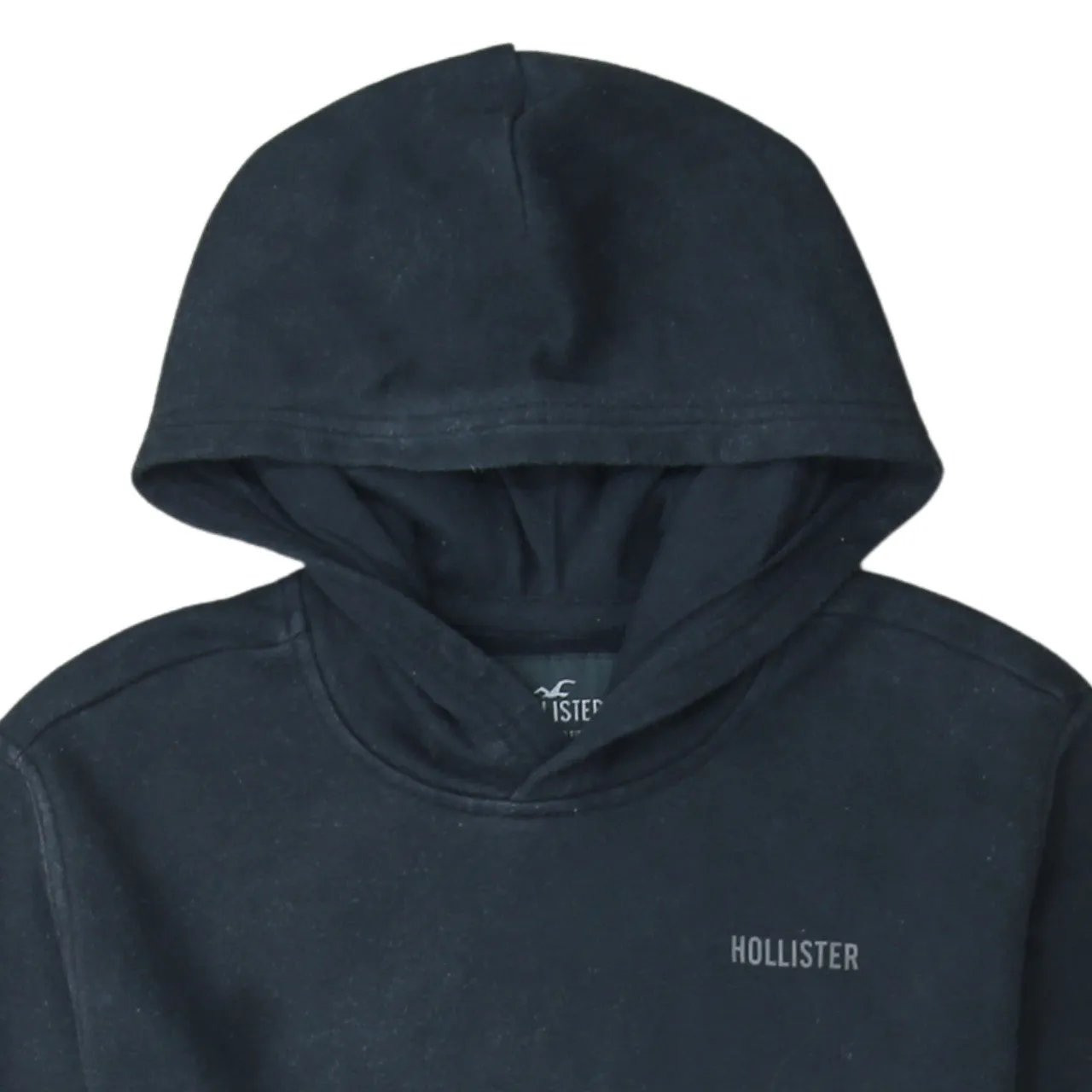 Hollister Black Hoodie Men’s XSmall Small Logo Fleece Pullover Front Pocket Sweatshirt sold by Vintage Club product image thumbnail 3