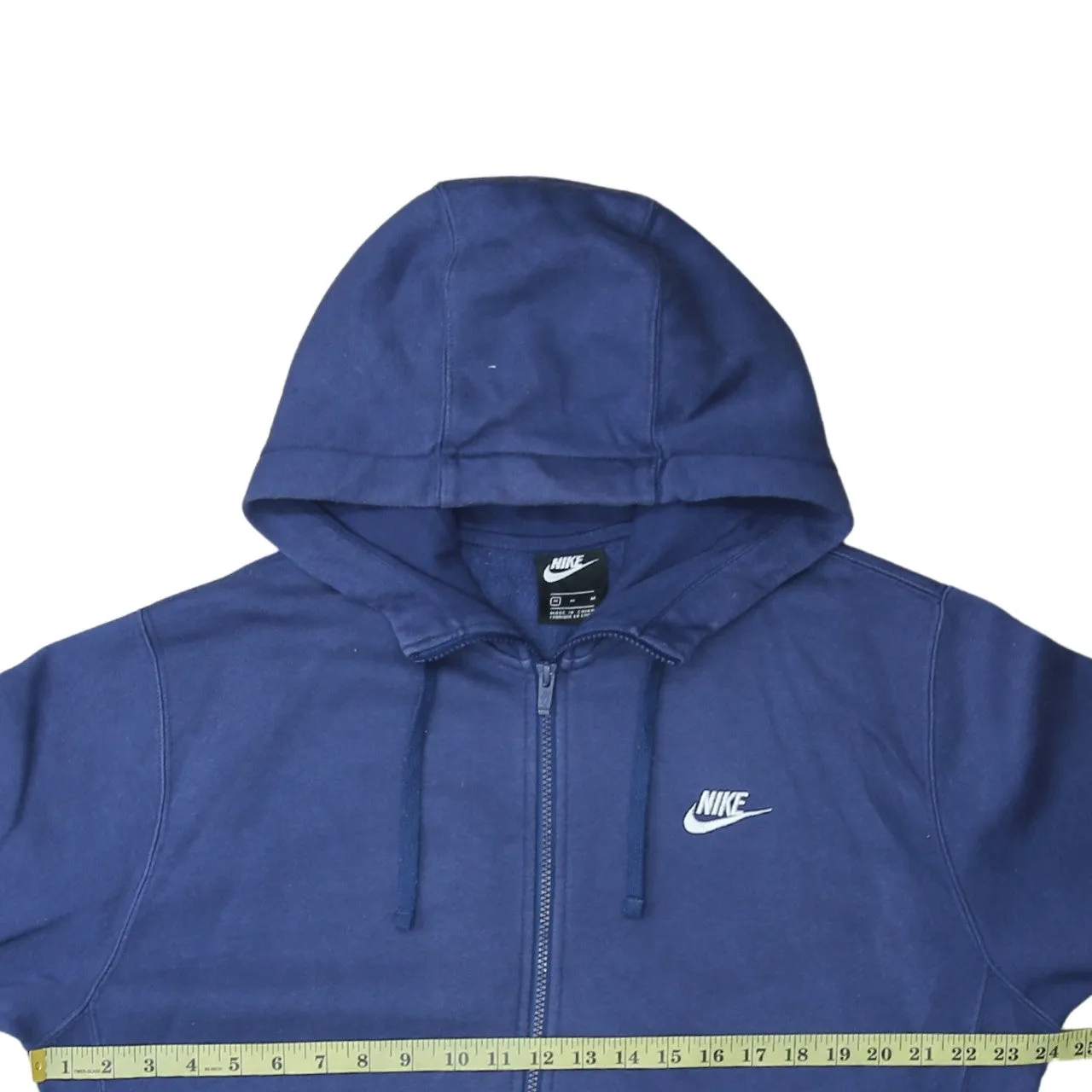 Nike 90's Swoosh Full Zip Up Hoodie Medium Navy Blue sold by Vintage Club product image thumbnail 5