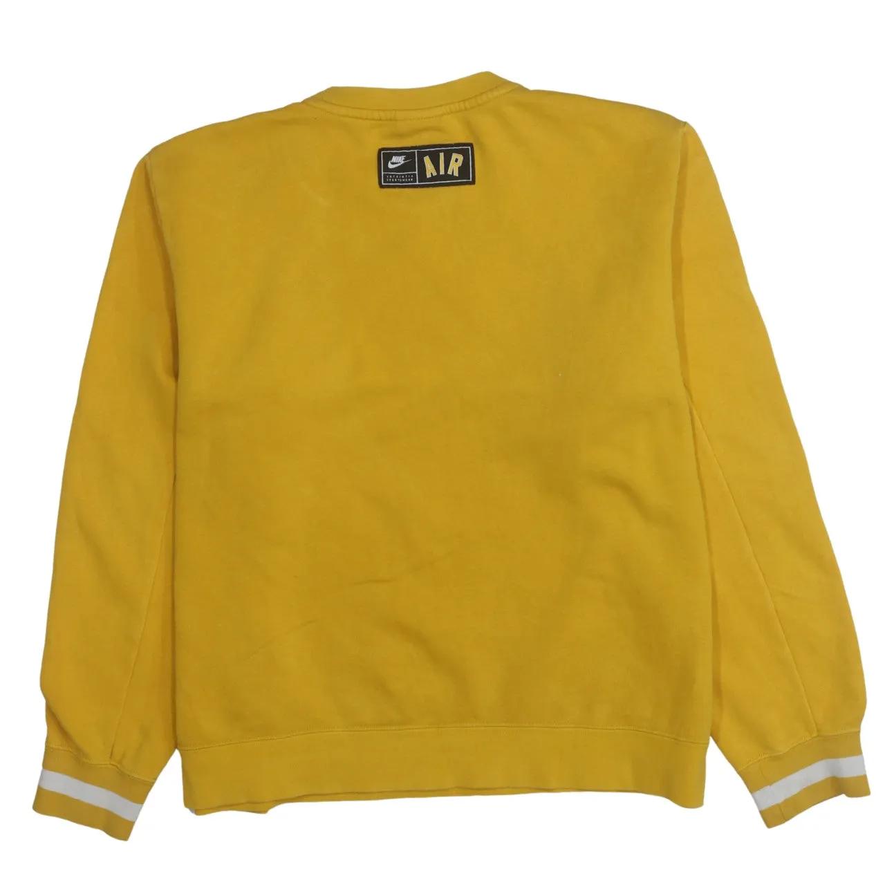 Nike 90's Spellout Crew Neck Sweatshirt Large Yellow sold by Vintage Club product image thumbnail 2