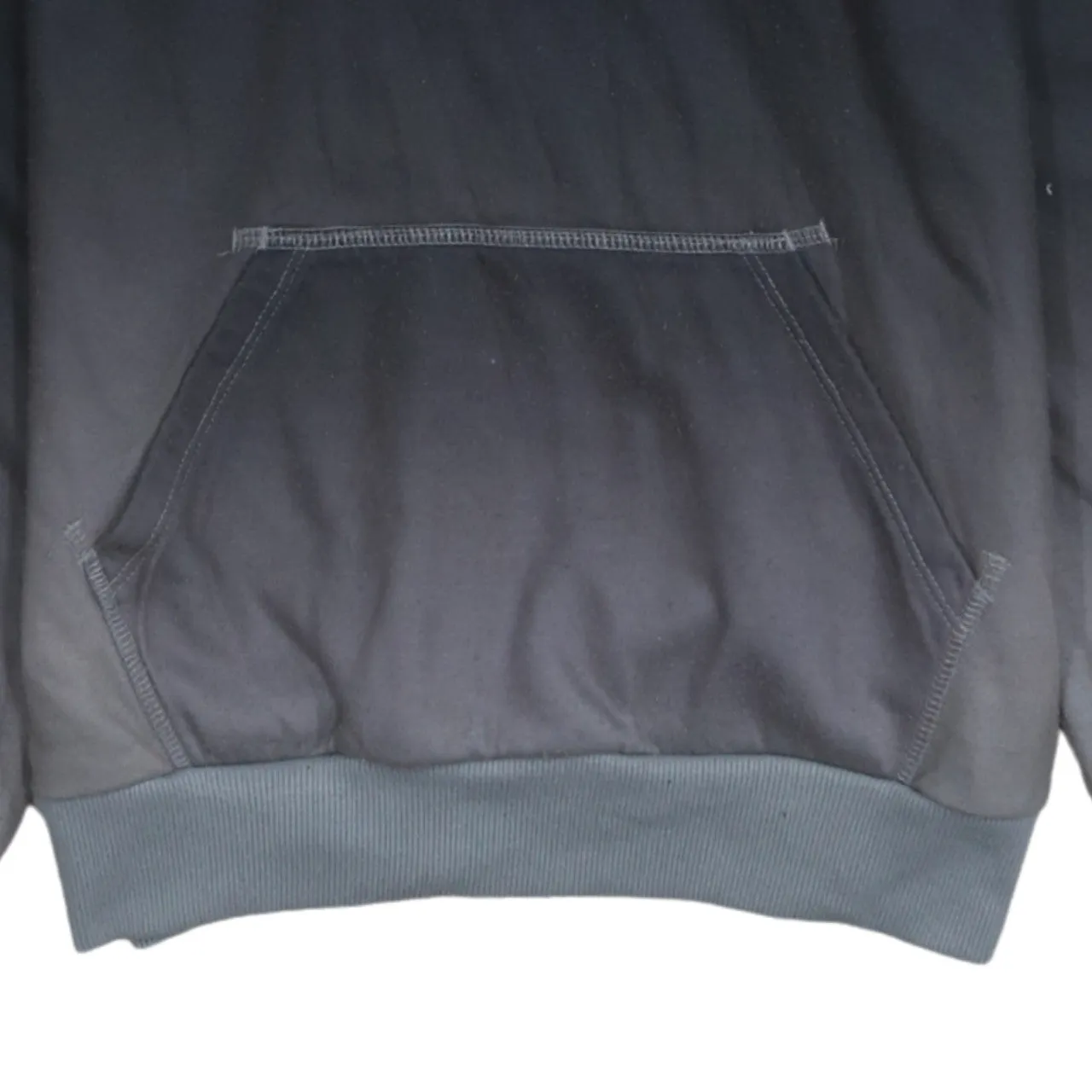 Ellesse Black Grey Ombre Hoodie Women's XSmall Printed Logo Front Pocket Fleece Sweatshirt sold by Vintage Club product image thumbnail 4
