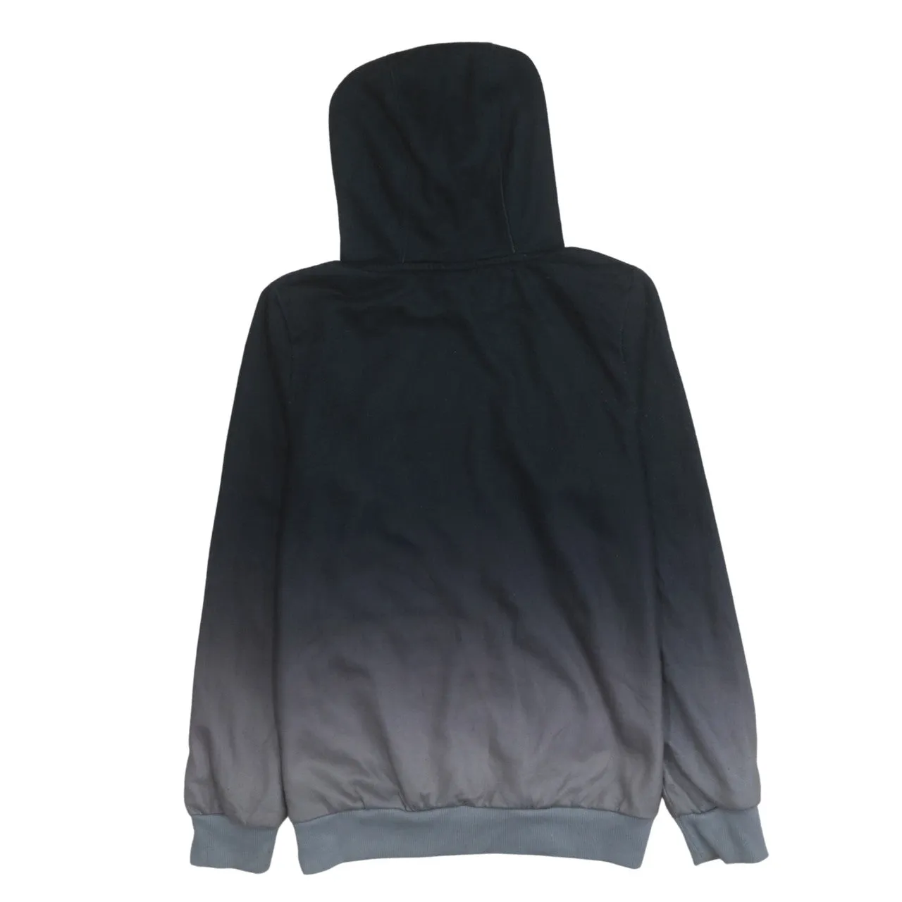 Ellesse Black Grey Ombre Hoodie Women's XSmall Printed Logo Front Pocket Fleece Sweatshirt sold by Vintage Club product image thumbnail 2