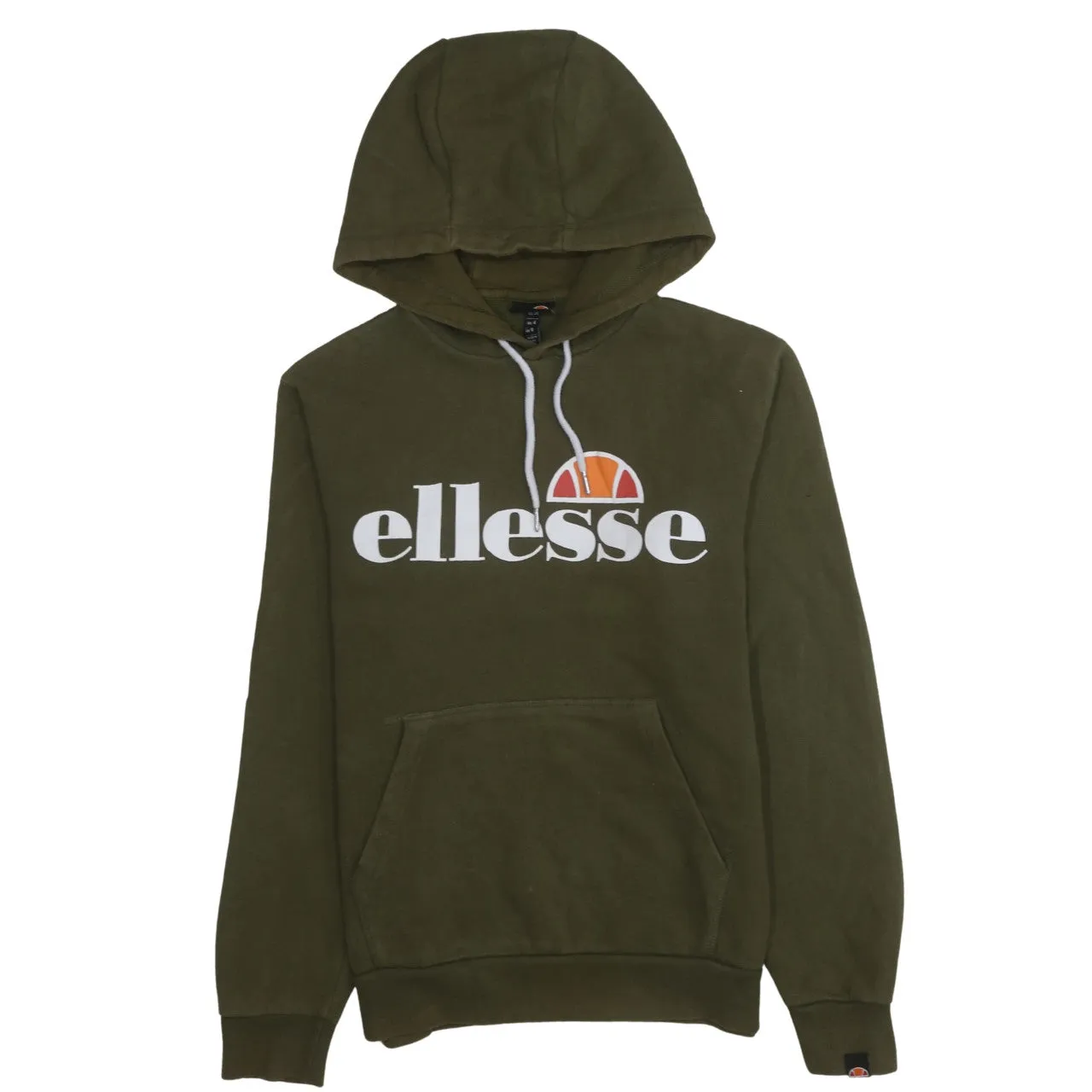 Ellesse 90's Spellout Pullover Hoodie Medium Green sold by Vintage Club