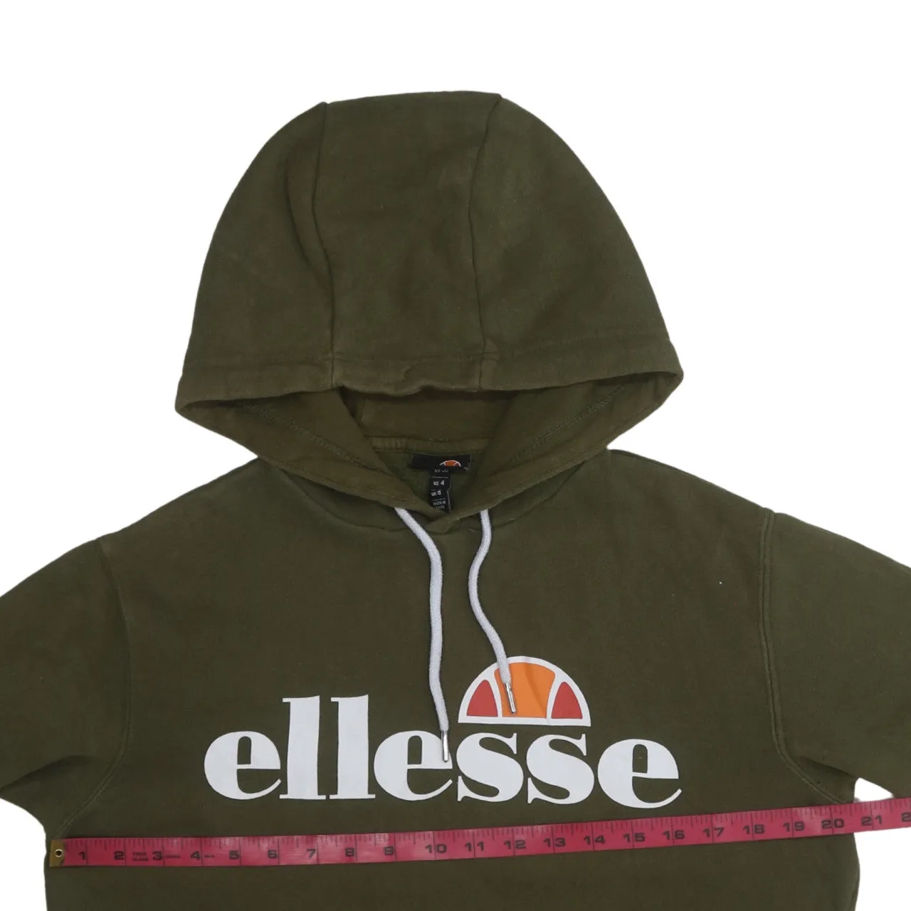 Ellesse 90's Spellout Pullover Hoodie Medium Green sold by Vintage Club product image thumbnail 5