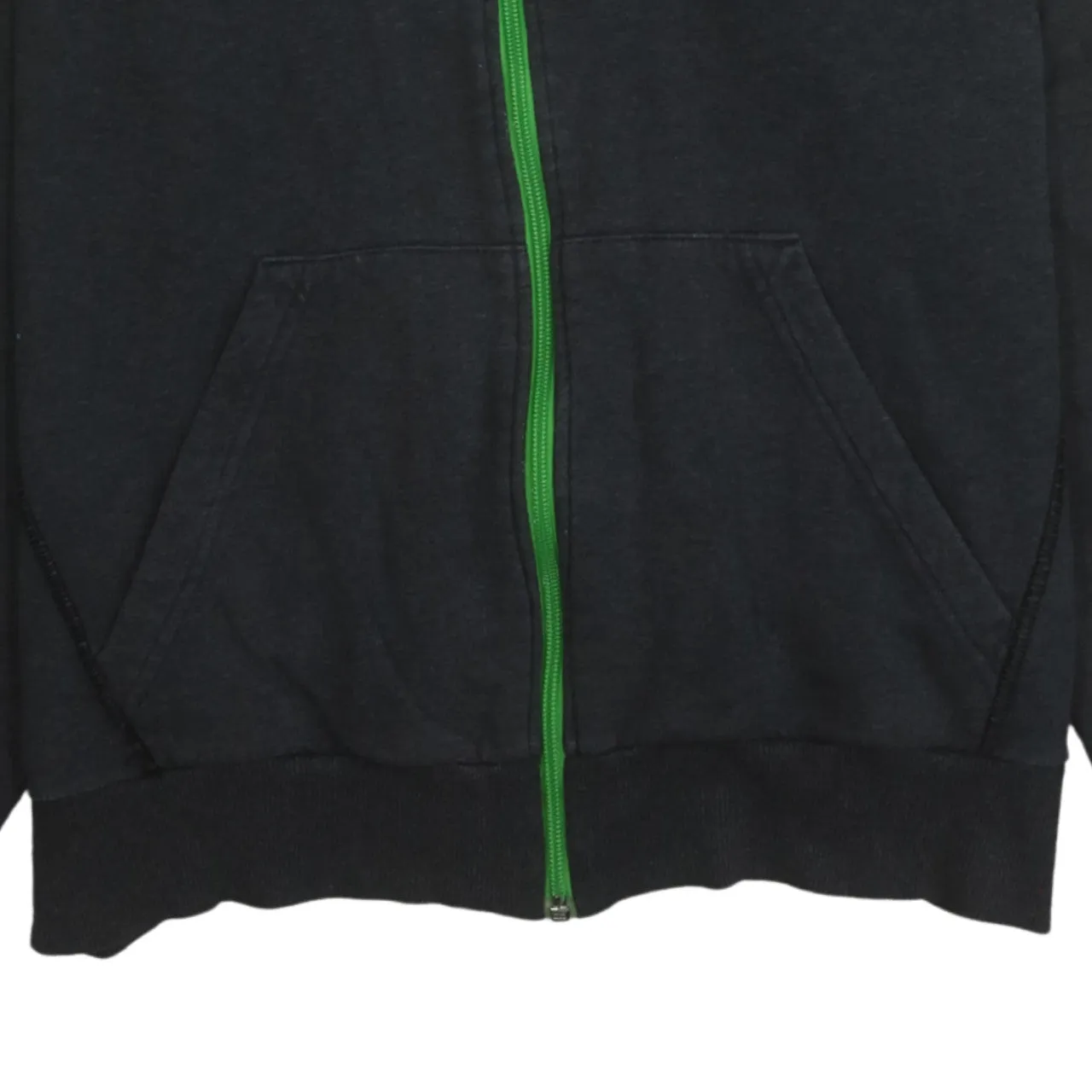 Adidas 90's Striped Sleeve Full Zip Up Hoodie Small Black sold by Vintage Club product image thumbnail 4