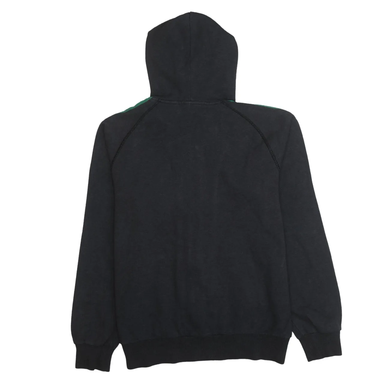 Adidas 90's Striped Sleeve Full Zip Up Hoodie Small Black sold by Vintage Club product image thumbnail 2