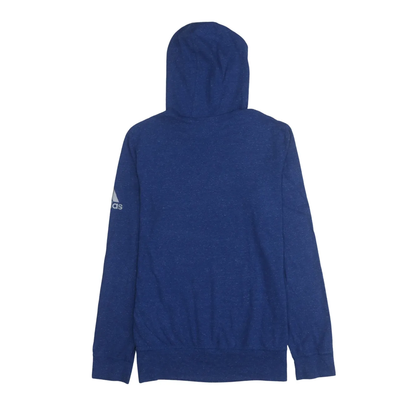 Adidas 90's Drawstring Pockets Pullover Hoodie Small Blue sold by Vintage Club product image thumbnail 2