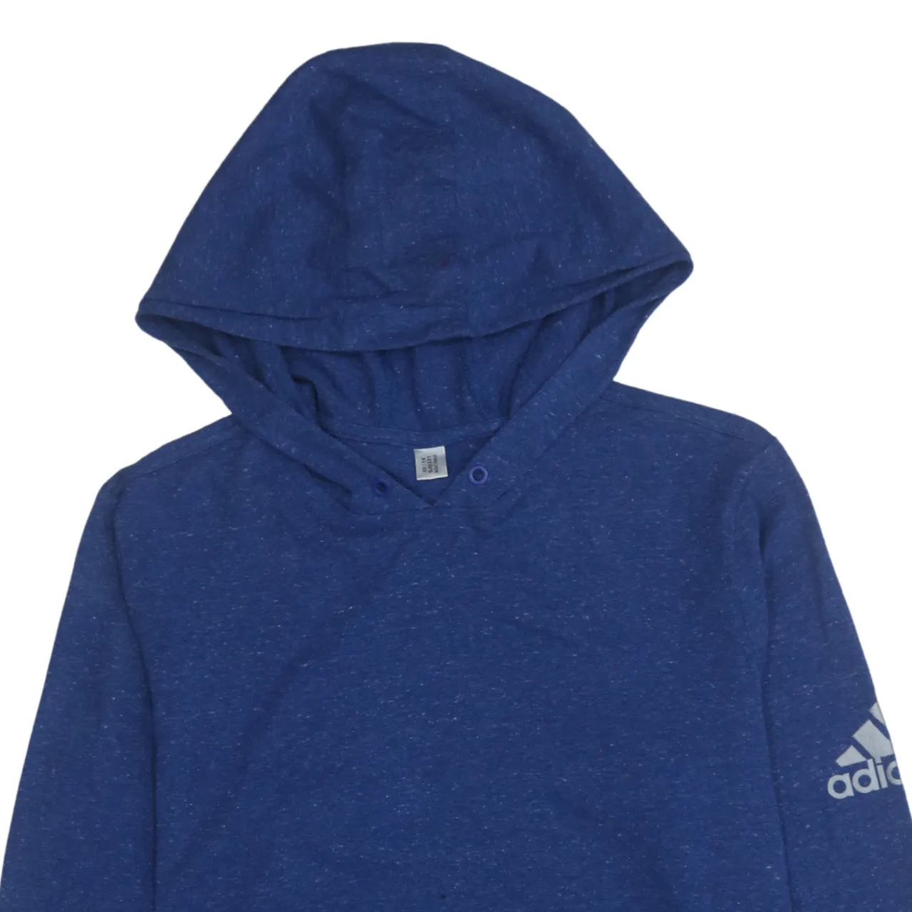 Adidas 90's Drawstring Pockets Pullover Hoodie Small Blue sold by Vintage Club product image thumbnail 3