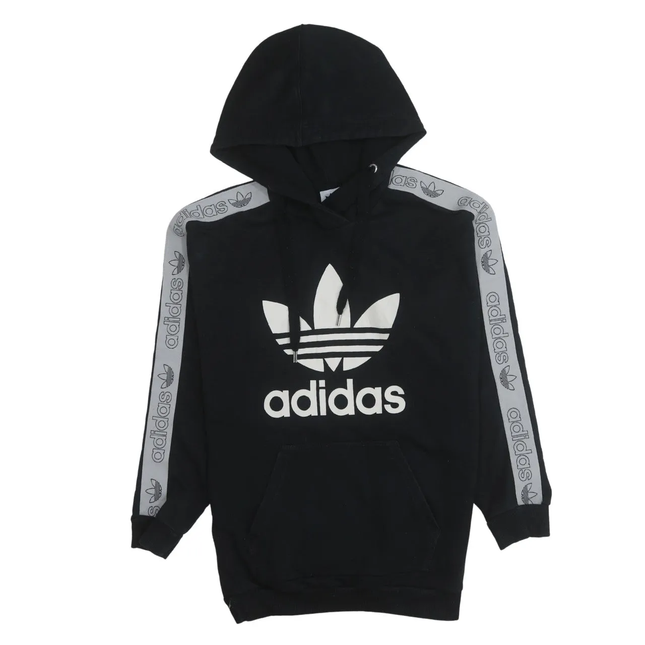 Adidas 90's Spellout Pullover Hoodie Medium Black sold by Vintage Club