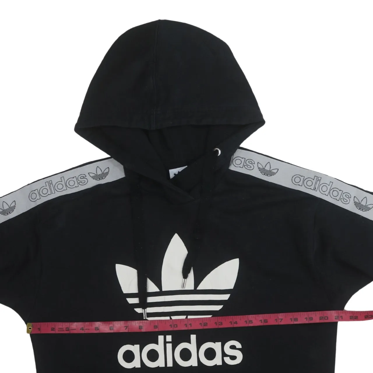 Adidas 90's Spellout Pullover Hoodie Medium Black sold by Vintage Club product image thumbnail 5